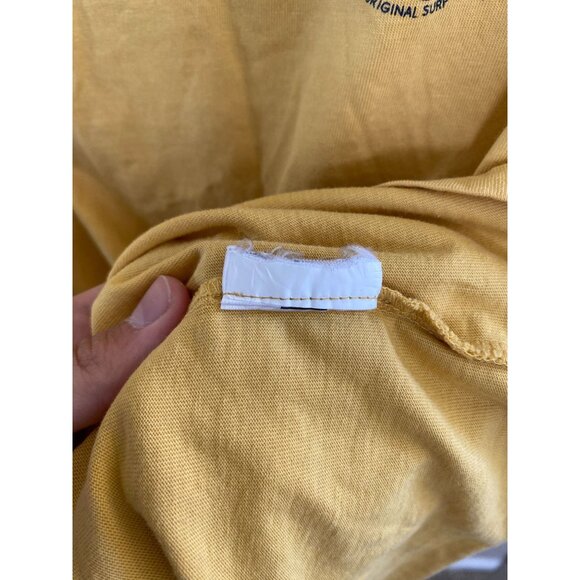 Quiksilver Mens Yellow Graphic T-Shirt Large Regular Fit Cotton Short Sleeve - Picture 5 of 6